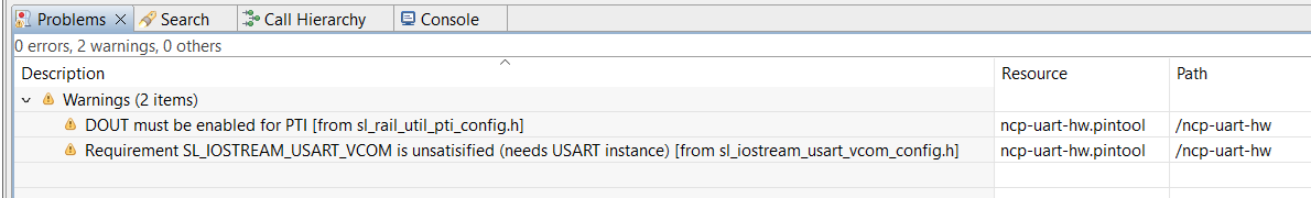 Pre-compilation warnings